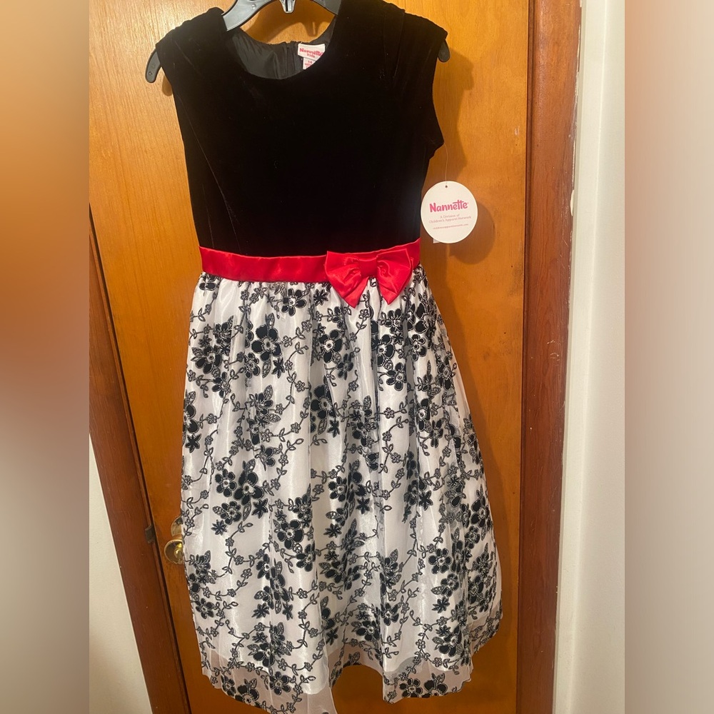 Brand new Pretty black and white red dress